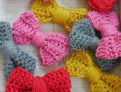 How to crochet a bow, simple patterns for beginners