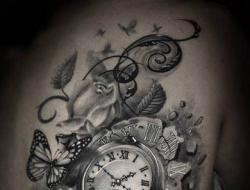 Tetovanie hodín - význam a vzory pre dievčatá a mužov Náčrty na hodinovej ručičke